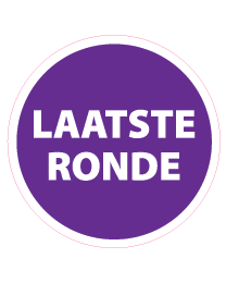 Etalagesticker laatste kans rond