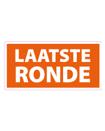 Etalagesticker laatste ronde rechthoek 