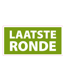 Etalagesticker laatste ronde rechthoek 