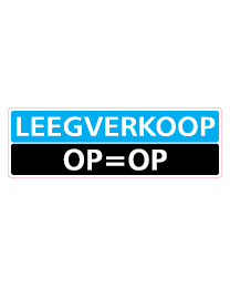 Etalagesticker leegverkoop rechthoek 