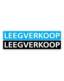 Etalagesticker leegverkoop rechthoek 