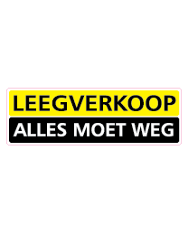 Etalagesticker leegverkoop rechthoek 