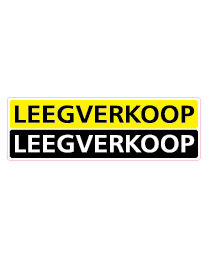 Etalagesticker leegverkoop rechthoek 