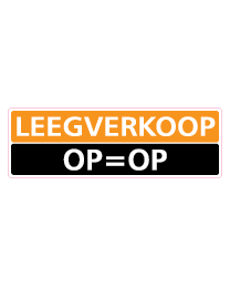 Etalagesticker leegverkoop rechthoek 