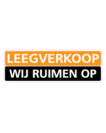 Etalagesticker leegverkoop rechthoek 