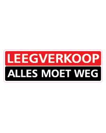 Etalagesticker leegverkoop rechthoek 