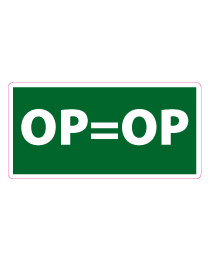 Etalagesticker op=op rechthoek 