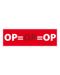 Etalagesticker op=op=op rechthoek 