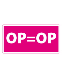 Etalagesticker op=op rechthoek 