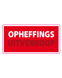 Etalagesticker opheffingsuitverkoop rechthoek 
