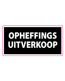Etalagesticker opheffingsuitverkoop rechthoek 