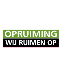 Etalagesticker opruiming rechthoek 