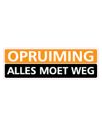 Etalagesticker opruiming rechthoek 