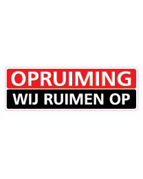 Etalagesticker opruiming rechthoek 