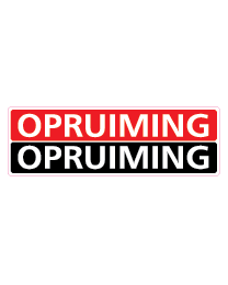 Etalagesticker opruiming rechthoek 