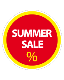 Etalage zomersticker rond