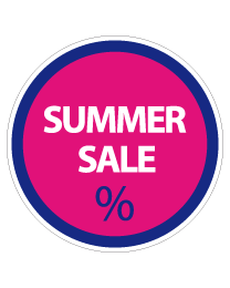 Etalage zomersticker rond