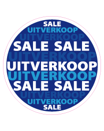 Raamsticker sale uitverkoop rond CI-0014