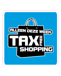 Etalagesticker tax free shopping vierkant
