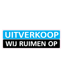 Etalagesticker uitverkoop rechthoek 