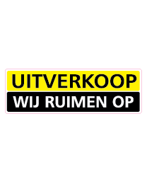 Etalagesticker uitverkoop rechthoek 