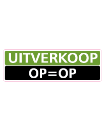 Etalagesticker uitverkoop rechthoek 
