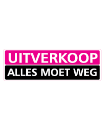 Etalagesticker uitverkoop rechthoek 