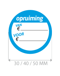 productstickers opruiming ETI-001