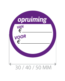 productstickers opruiming ETI-001