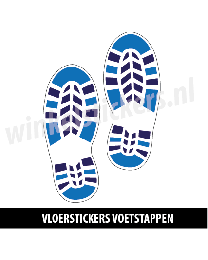 schoenstickers  vloersticker blauw donder blauw