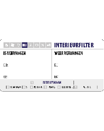 Onderhoudssticker interieurfilter