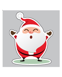 Etalage kerstmansticker