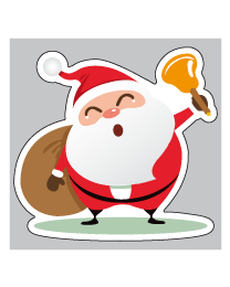 Etalage kerstmansticker