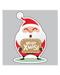 Etalage kerstmansticker