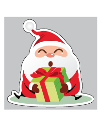 Etalage kerstmansticker