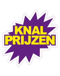 Etalagesticker knal prijzen