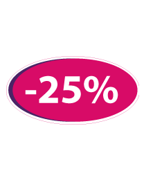 Etalage kortingsticker ovaal