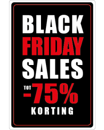 Black Friday etalage stickers BF-086