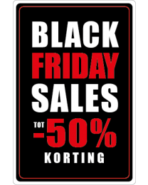 Black Friday etalage stickers BF-086