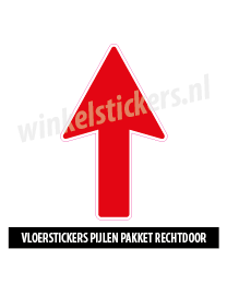 vloersticker pijlen recht rood