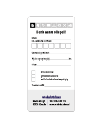 Onderhoudssticker oliepeil