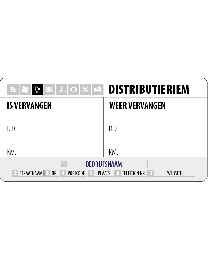 Onderhoudssticker distributieriem 