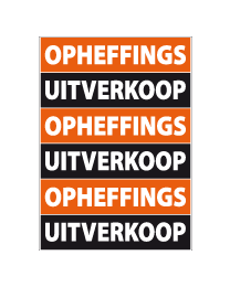 Poster opheffings-uitverkoop PO-024