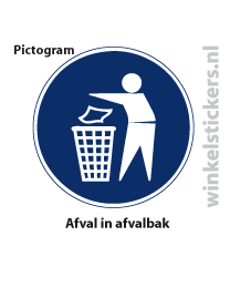 Pictogram 5 stuks 'afval' PICTO-186
