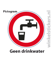 Pictogram 5 stuks 'drinkwater' PICTO-006