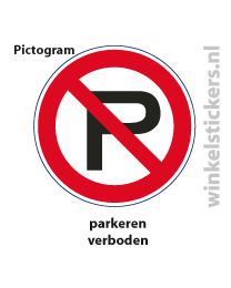 Pictogram 5 stuks 'parkeren' PICTO-012