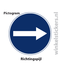 Pictogram 5 stuks 'richtingspijl' PICTO-174