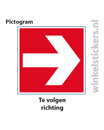 Pictogram 5 stuks 'volgen' PICTO-034