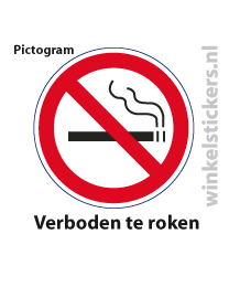 Pictogram 5 stuks 'roken' PICTO-001