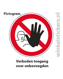 Pictogram 5 stuks 'toegang' PICTO-009